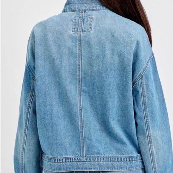 NWT Risen Denim Bomber Jaket XL - Picture 2 of 2